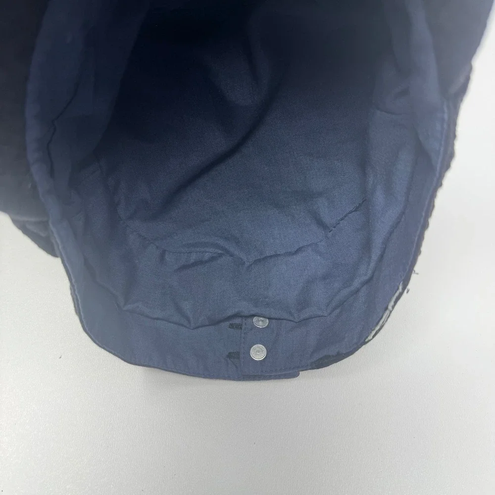 Harley Davidson Black Textured Quilted Newsboy Cap Hat‎ with Blue Embroidery
